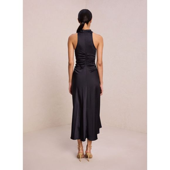 A.L.C. Inez asymmetric ruched satin midi dress - Picture 5 of 11